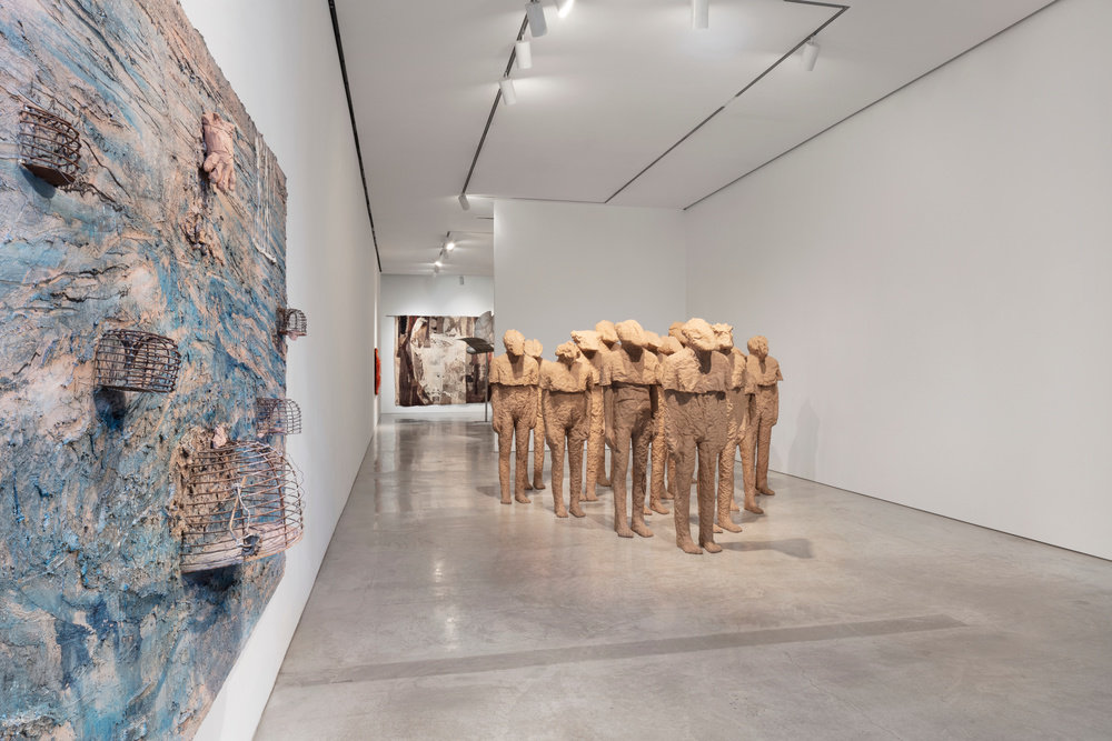 Installation view 2 by magdalena abakanowicz and anselm kiefer marlborough new york