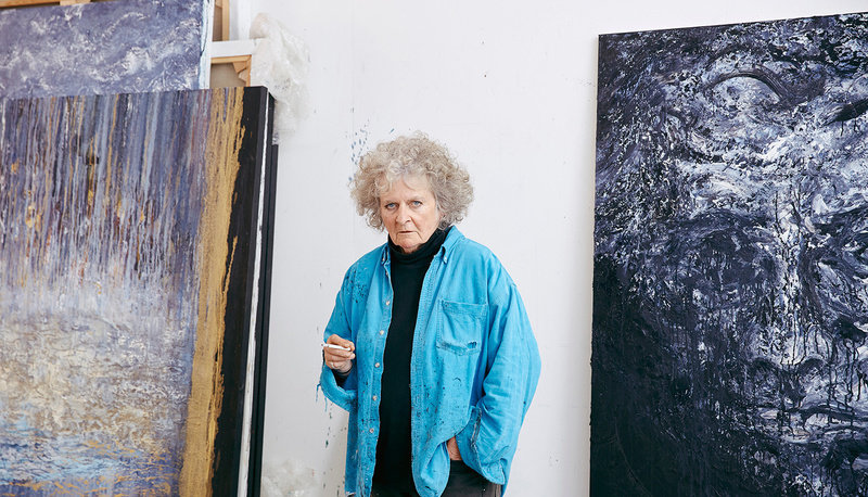 Maggi hambling in her studio photography by luke andrew walker copyright maggi hambling courtesy marlborough fine art london 5