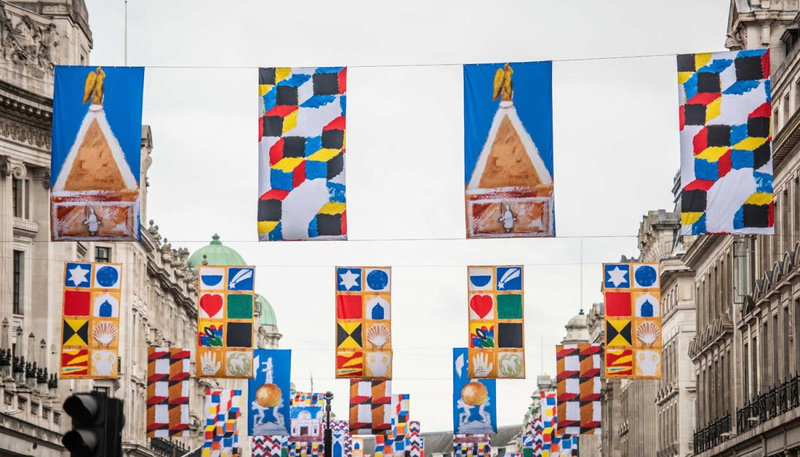 Joe tilson regent street flags 2018