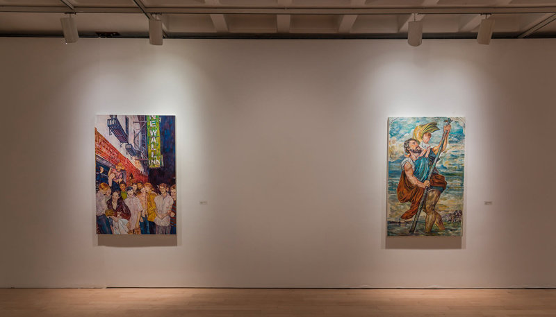 My american dream heroes and villain installation view 2 by keith mayerson marlborough contemporary new york