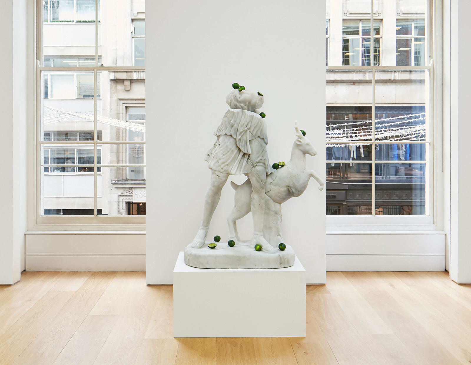 Matelli, diana, 2017, marble, cast glass and painted bronze, 72 x 37 x 20 in., 182.9 x 94 x 50.8 cm, cnon 59.390 (installed)