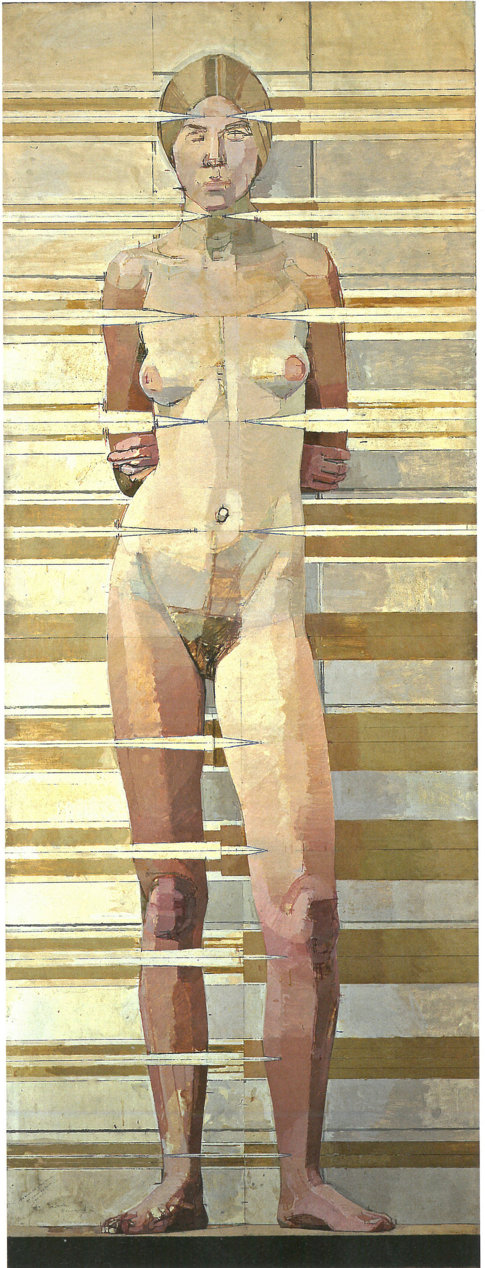 Nude 12 vertical positions from the eye by euan uglow marlborough