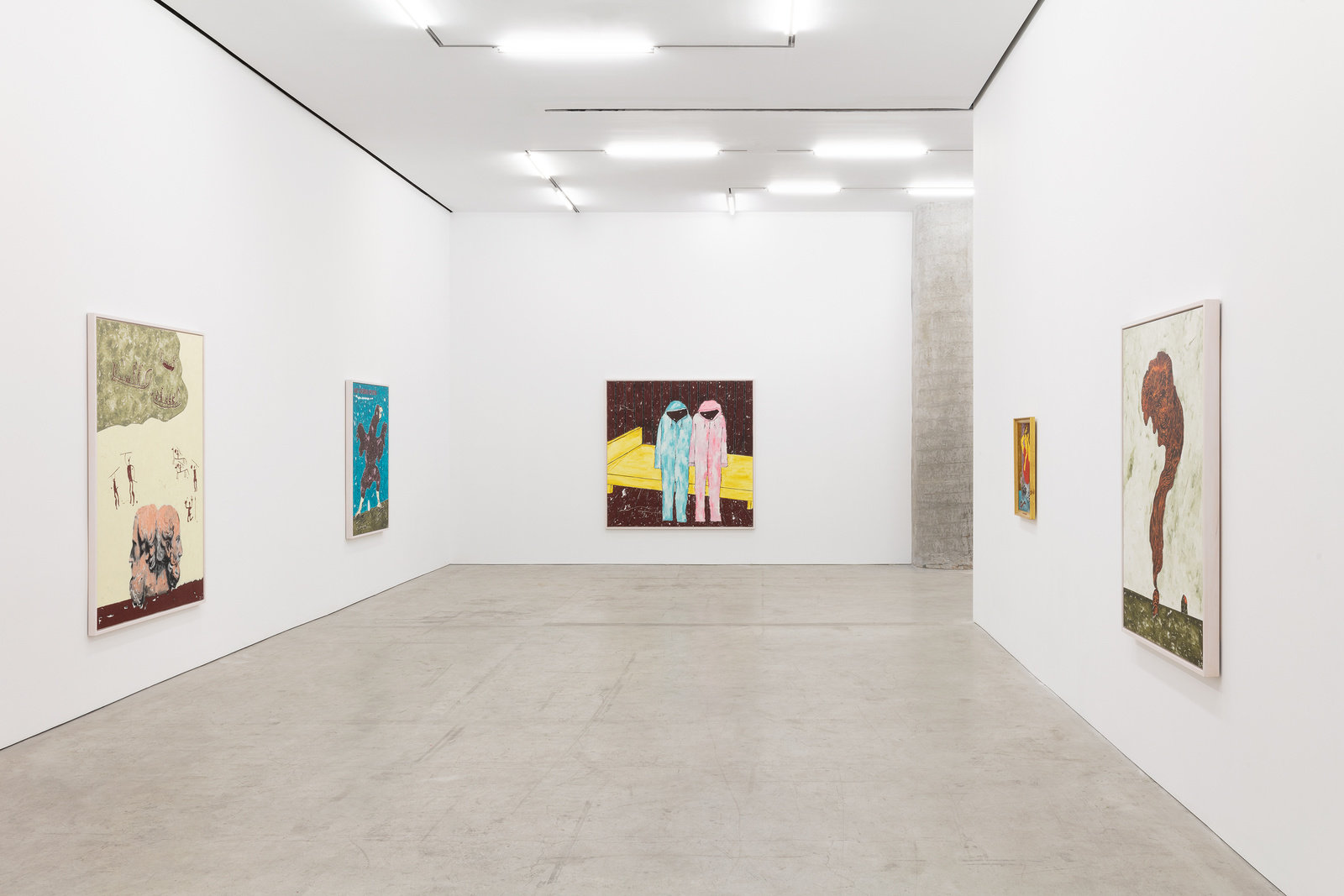 Werner büttner. something very blond comes to town. marlborough contemporary new york installation view 2 pierre le hors