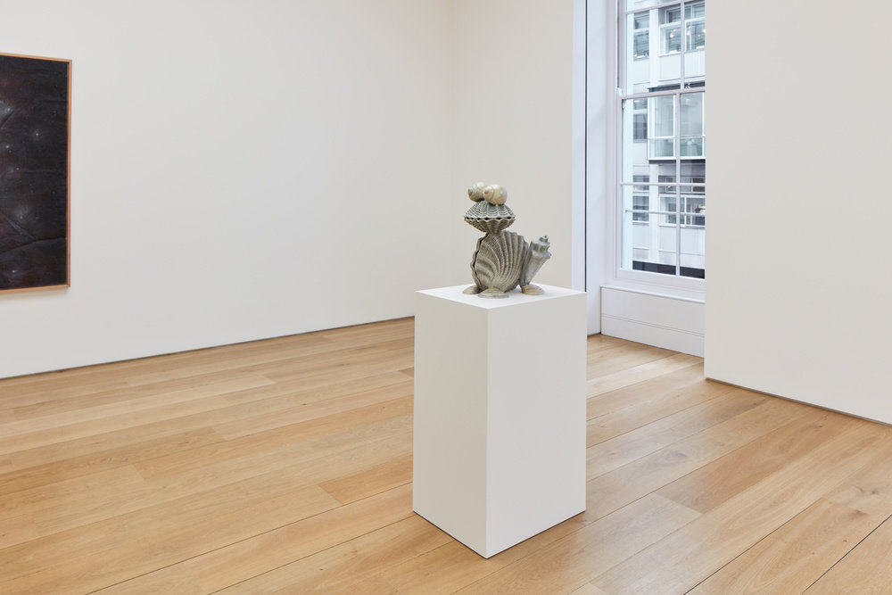 Johnson, shell frog (installed), 2018, painted bronze, edition of 3  2ap, 18 x 14 x 13 in., 45.7 x 35.6 x 33 cm, cnon 59.826