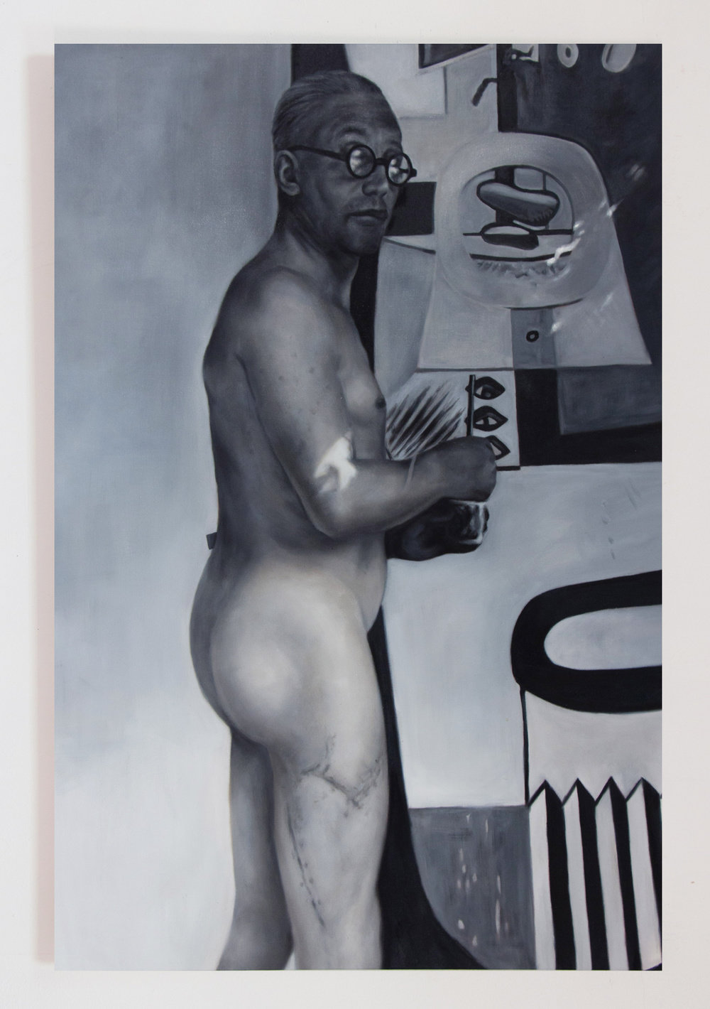 Bouchet mccarthy, le corbusier painting, 2013, 59 x 39.4 in. 150 x 100 cm
