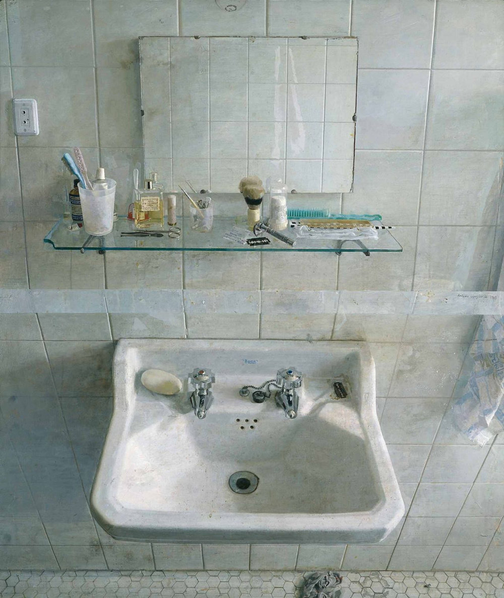 Washbasin and mirror 1967 by antonio lopez garcia marlborough