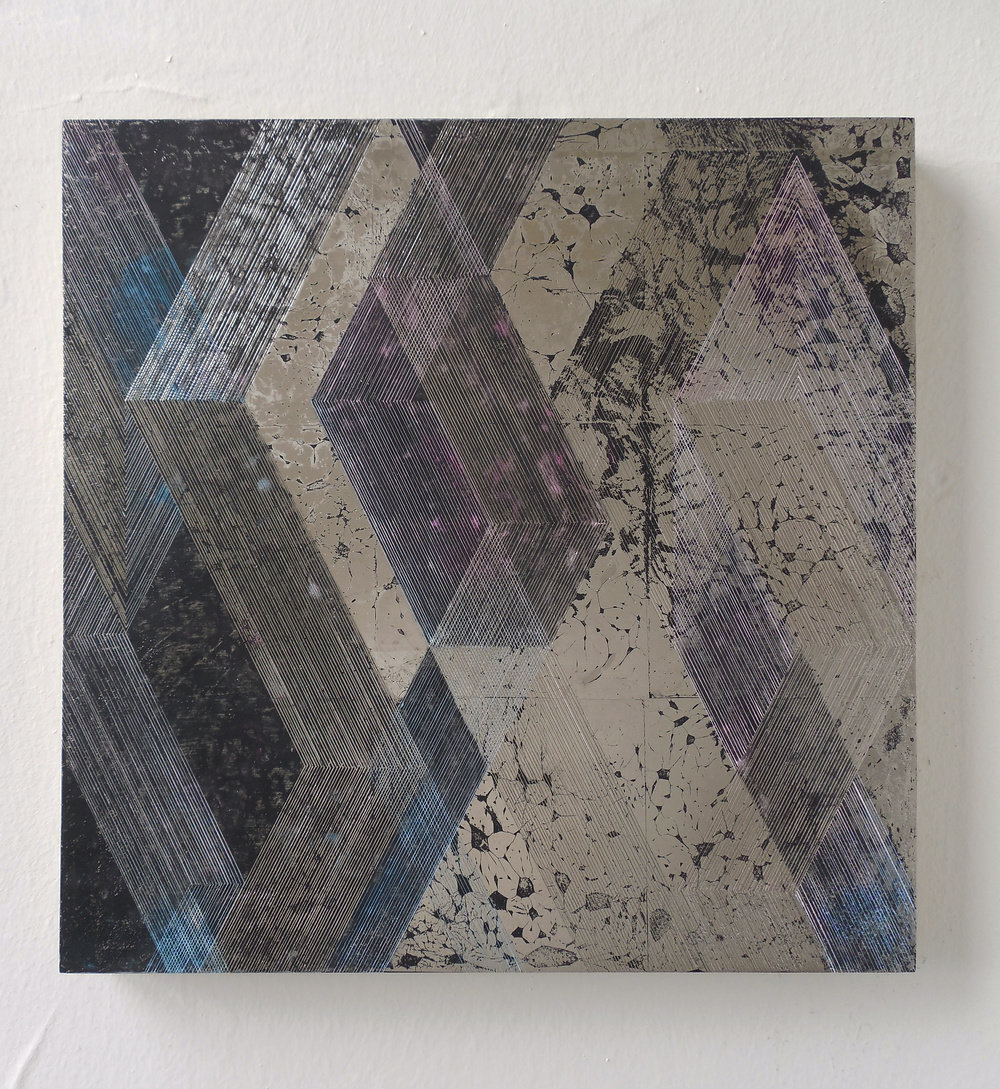 Mochizuki, untitled 8 15 (view 1), 2012, clay, palladium leaf and gesso on board, 16 x 10.5 in. 40.64 x 26.67 cm, non 52.756