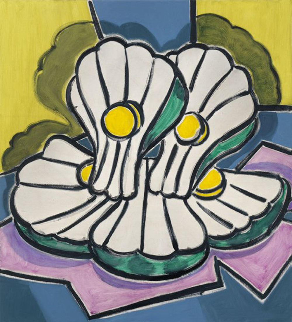 Krut, scallops, 2012, oil on canvas, 43.75 x 39.325 in. 111.13 x 100 cm non 52.668