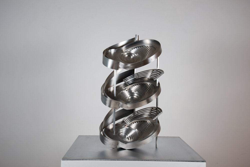 Aycock, three fold manifestation ii, 2009, aluminum, ed. 2 6, 30 3 4 x 16 x 15 in., non 58.118 