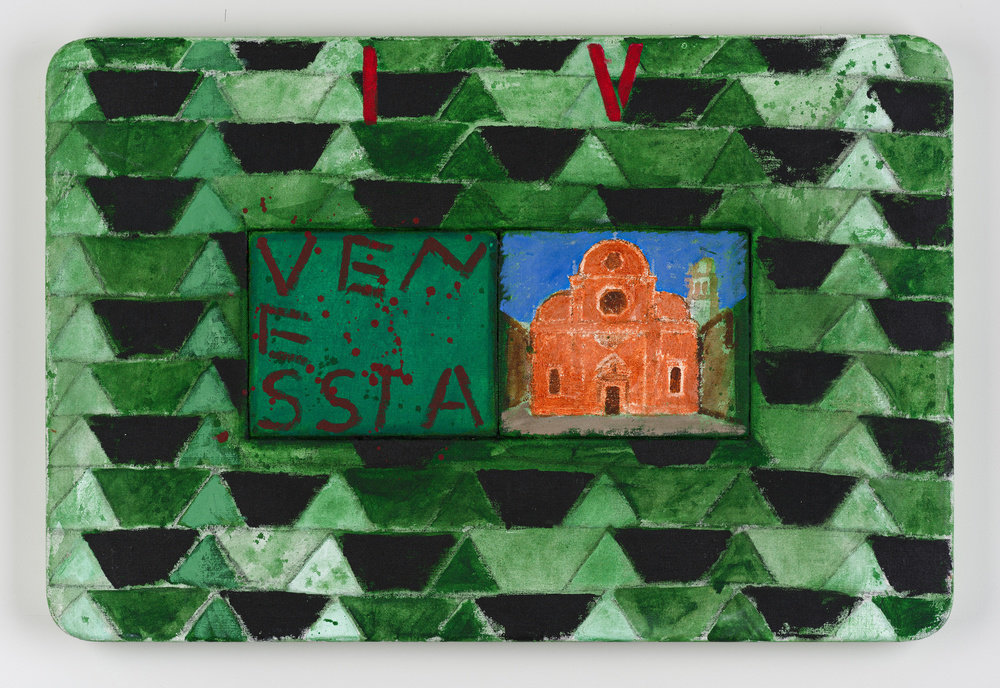 Tilson, the stones of venice i carmini, venessia, 2014, acrylic on canvas on wood relief, 23 1 2 x 35 3 8 in., 60 x 90 cm, 313188