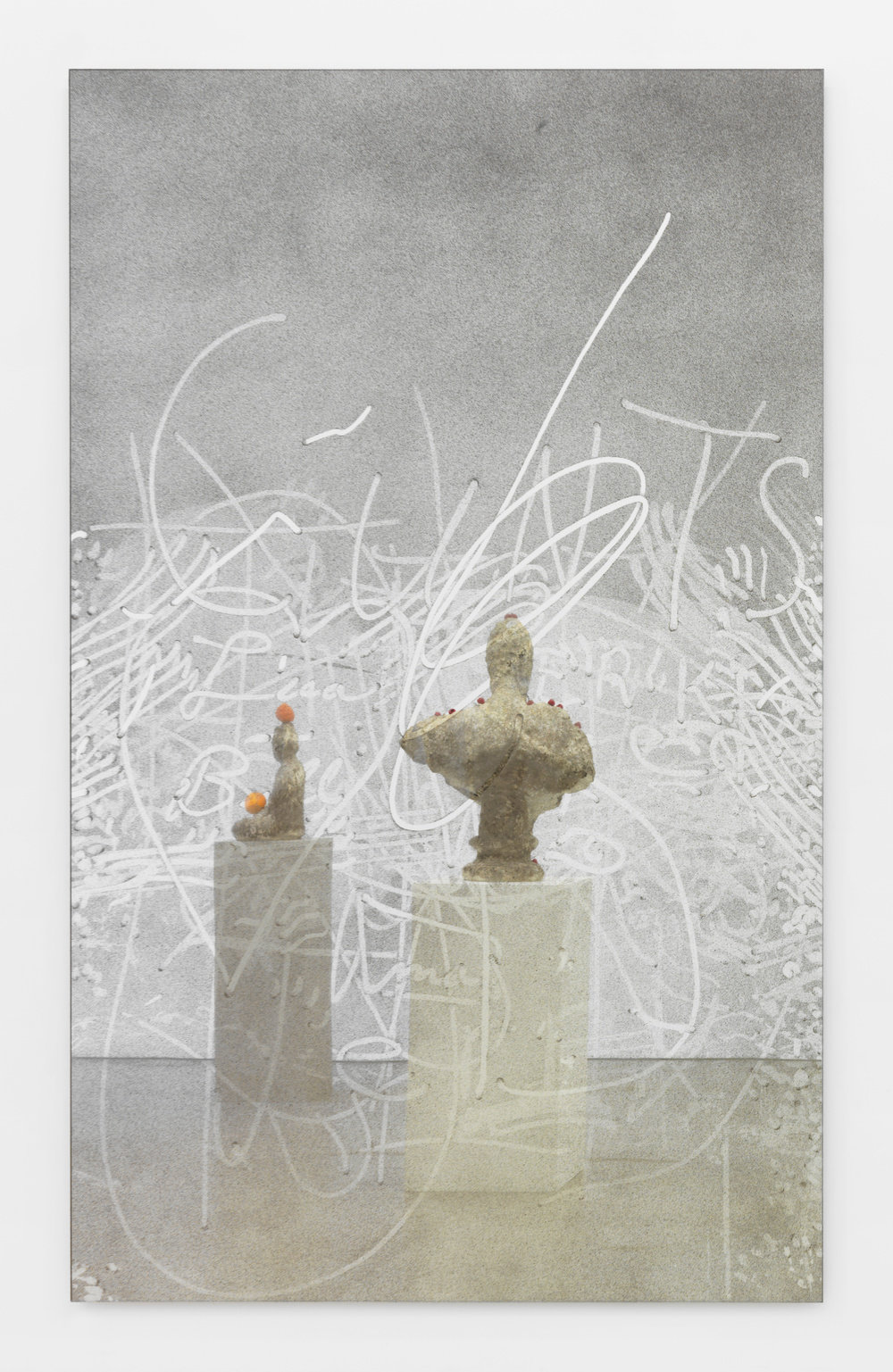 Matelli, cunts, 2015, urethane on mirror, 96 x 60 in. 243.84 x 152.4 cm cnon 56.614