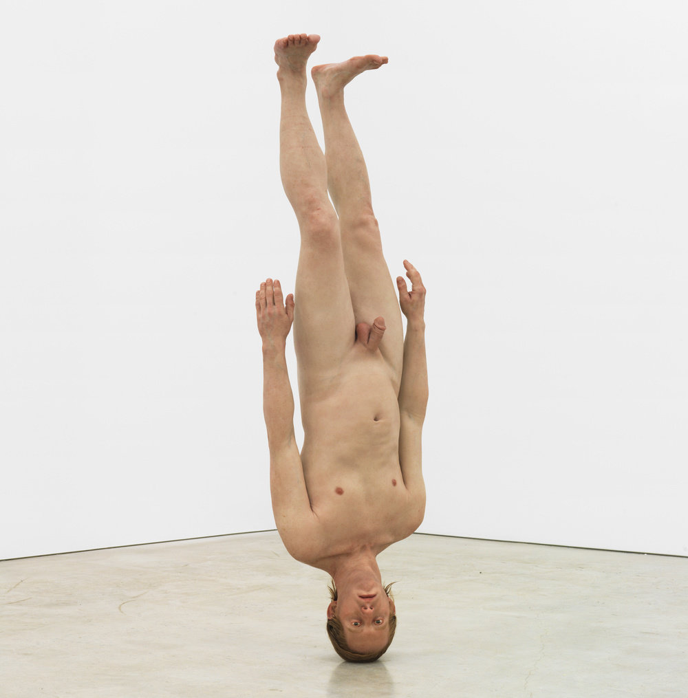 Matelli, figure 1 (view 1), 2015, silicone, steel, urethane, hair, 67 x 18 x 8 in. 170.18 x 45.72 x 20.32 cm cnon 56.773
