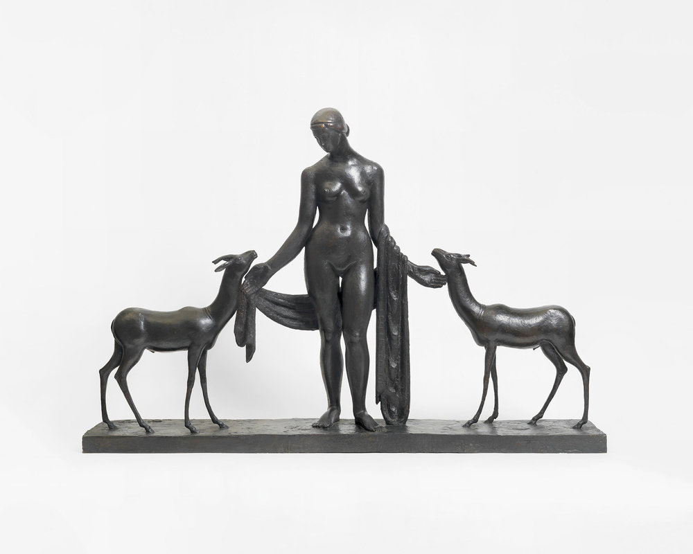 Lipchitz, woman and gazelles, 1911, bronze, ed of 7, 30 x 46 x 8 1 8 in, nos 43 382