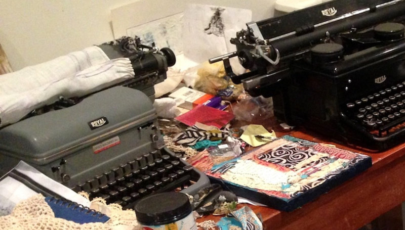 Typewriters in peter sacks studio courtesy of the artist and marlborough fine art 2400x900 1521718476