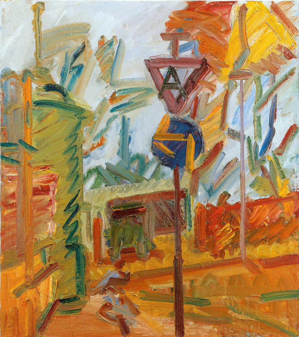 Auerbach, park village east from the bridge, 2003, oil on canvas