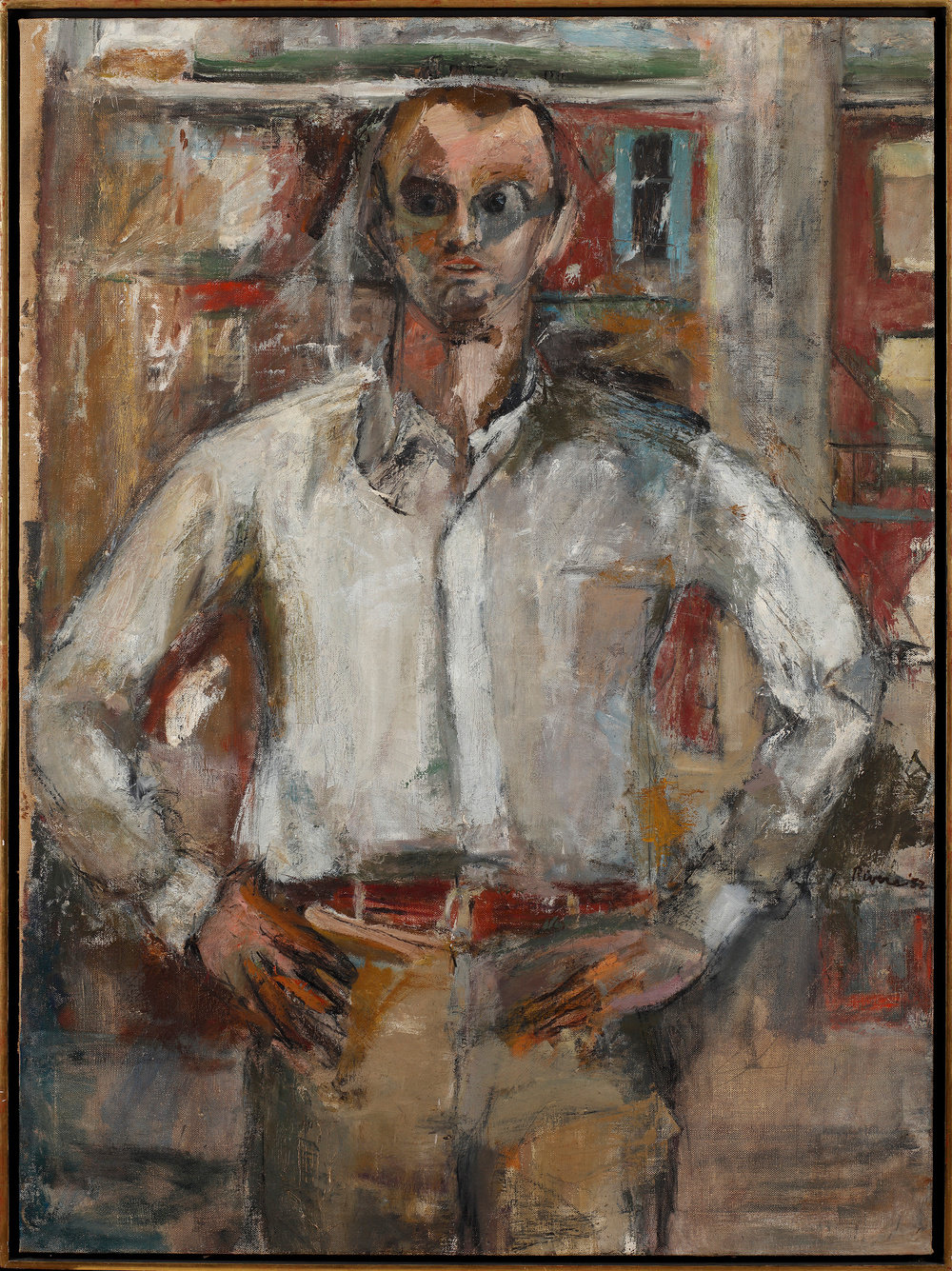 Rivers, portrait of frank o’hara, 1953, oil on canvas, 54 x 40 in., 137.2 x 101.6 cm, 314430, nos 36.546