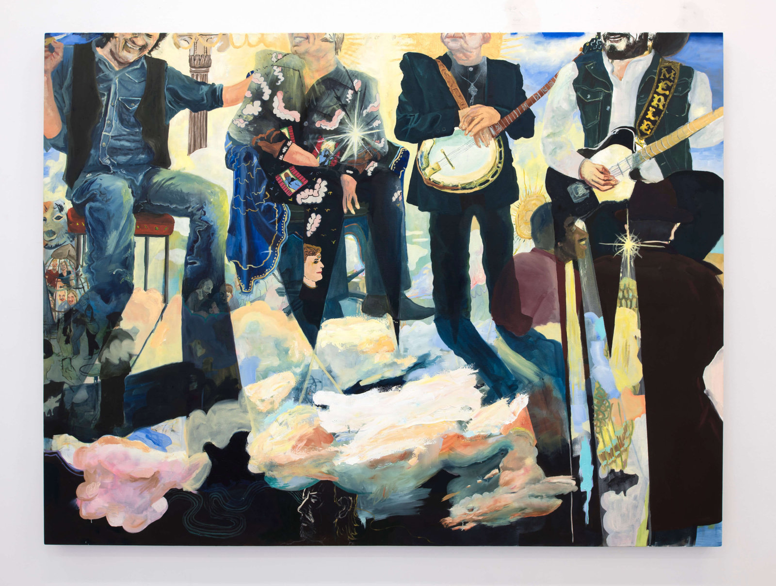 George jones greeting the newest members of heavens band by celeste dupuy spencer marlborough contemporary new york